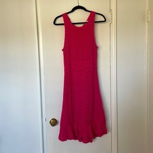 Lily Pulitzer Pink Crochet Dress Size Medium